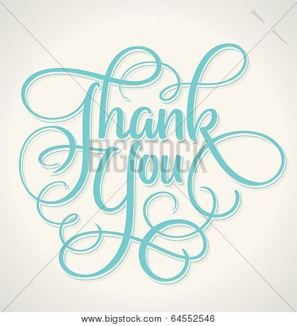 THANK YOU hand lettering (vector)