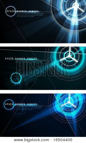 Futuristic Banner Set | Vector Science Fiction Series