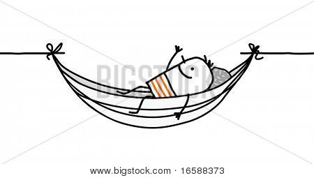 man in a hammock