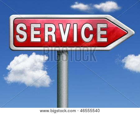 service get online help and support client or customer service button service icon red road sign arrow with text and word concept