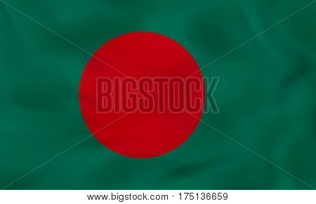 Bangladesh Waving Flag. Bangladesh National Flag Background Texture.