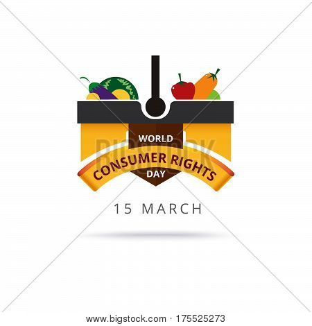 World Consumer Rights Day 15 March. Logo Design. Vector Stock.