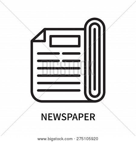 Newspaper Icon Isolated On White Background. Newspaper Icon Simple Sign. Newspaper Icon Trendy And M