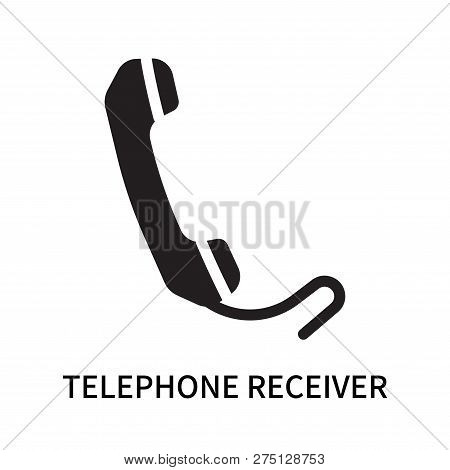 Telephone Receiver Icon Isolated On White Background. Telephone Receiver Icon Simple Sign. Telephone