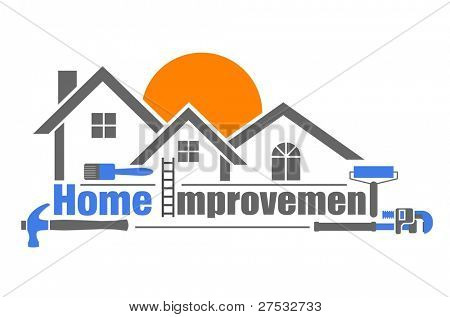 Vector illustration of home improvement icon on white background