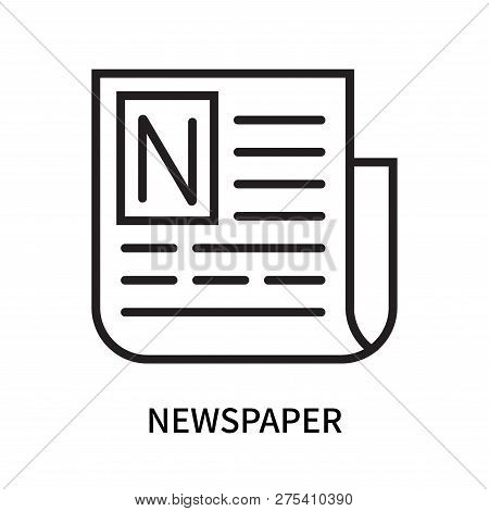 Newspaper Icon Isolated On White Background. Newspaper Icon Simple Sign. Newspaper Icon Trendy And M