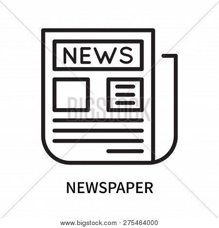 Newspaper Icon Isolated On White Background. Newspaper Icon Simple Sign. Newspaper Icon Trendy And M