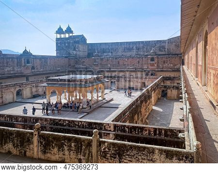 The Famous Amber Fort, The Fortified Residence Of Raja Man Singh I In The Northern Suburbs Of Jaipur