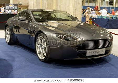 VALENCIA, SPAIN - OCT. 17: Aston Martin V8 Vantage Coupe at the Valencia Car Show on October 17, 2008 in Valencia, Spain