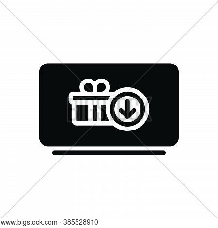 Black Solid Icon For Receive Obtain Earn Go-in-for Derive Attain Be-given Collect Online Digital