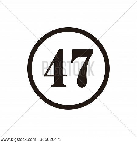 Number 47 Icon Vector Vector & Photo (Free Trial) | Bigstock