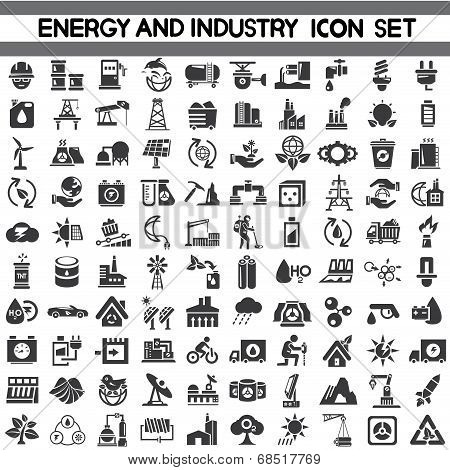 energy icons, industry icons