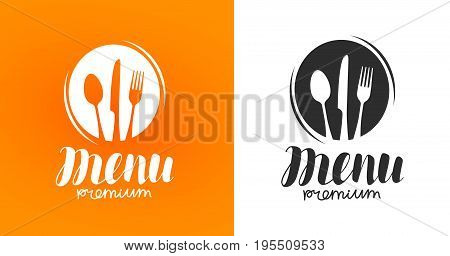 Cooking, cuisine logo. Icon and label for design menu restaurant or cafe. Vector illustration