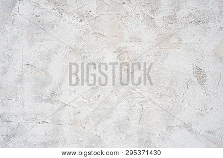 Abstract Old Grungy Texture, Grey Concrete Vintage Wall Background. Cracked White Concrete Wall Text