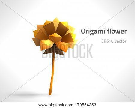 EPS10 vector origami flower