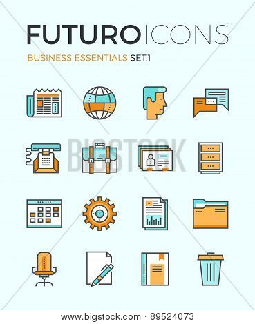 Business Essentials Futuro Line Icons