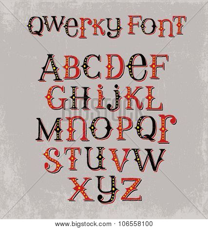 vintage quirky hand drawn font with mixed upper and lower case letters