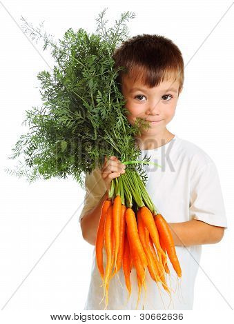 Boy with carrots