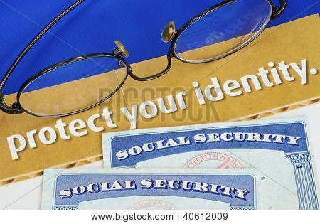 Protect personal identity concept of privacy theft