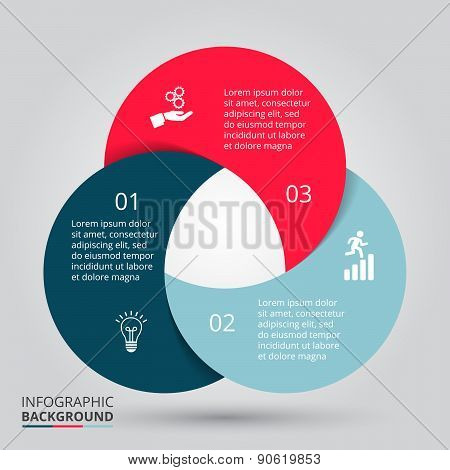 Vector circle element for infographic.