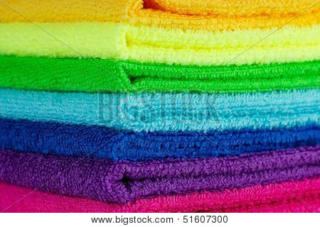 Stack Of Colorful Towels