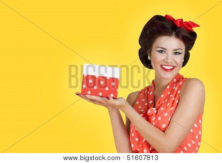 Pin P Girl Holding A Gift Box