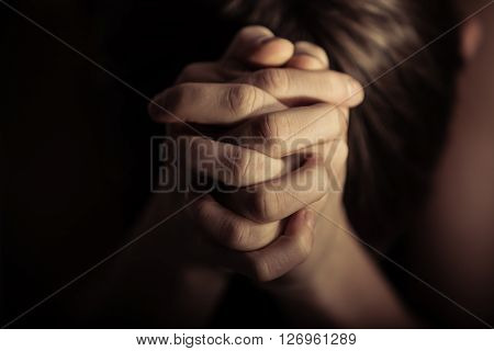 Hands Folded Together In Prayer