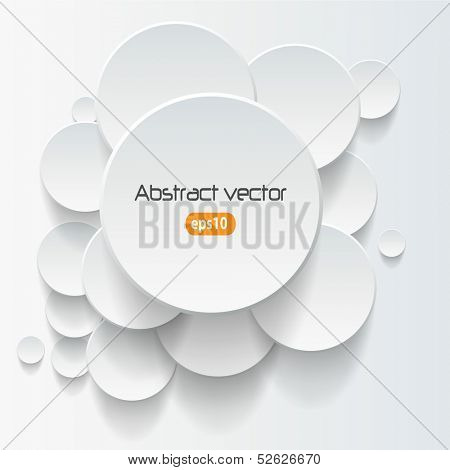 Abstracte achtergrond, 3D overlappende cirkels vector, vector design.