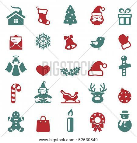 Christmas icons set.Vector