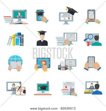 Online Education Flat Icon