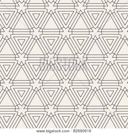 Vector Modern Pattern. Black Techno Repeating Texture. Geometric Pattern Background. Rhombus and Lines. Abstract Seamless Ornament for Business Design.