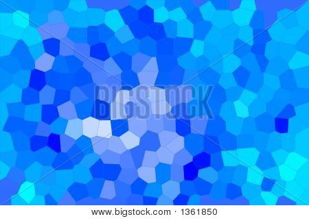  Cool Blue Waves Stained Glass Background