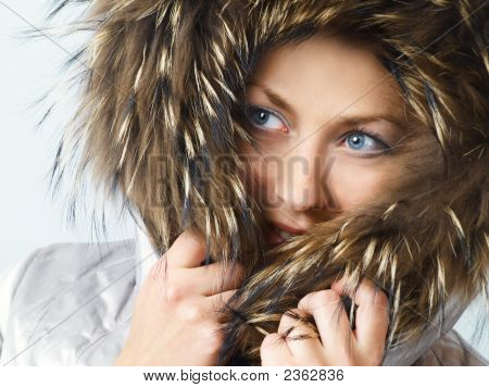 Girl With Fur Hood