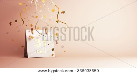 Happy New Year 2020, New Year Greeting Card, New Year Background, New Year Banner, New Year 3d, Dece