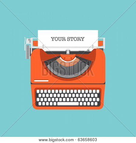 Share Your Story Flat Illustration