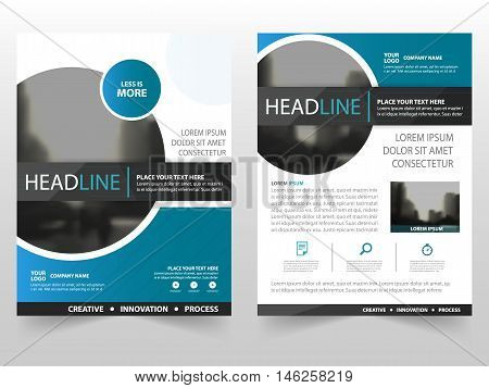 Blue black circle business Brochure Leaflet Flyer annual report template design book cover layout design abstract business presentation template a4 size design