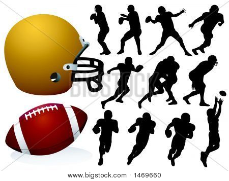 Football Silhouettes.Eps