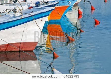 Fishing Boats In Old Jaffa, Israel.