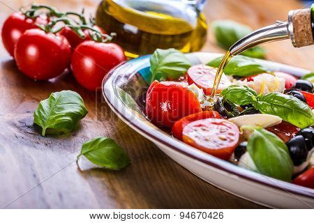 Caprese. Caprese salad. Italian salad. Mediterranean salad. Italian cuisine. Mediterranean cuisine.