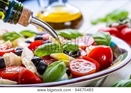 Caprese. Caprese salad. Italian salad. Mediterranean salad. Italian cuisine. Mediterranean cuisine.