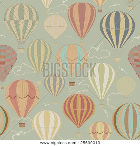 Background with hot air balloons