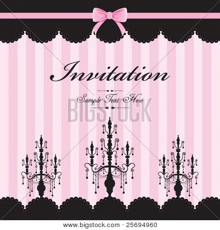 plantilla de invitación Linda