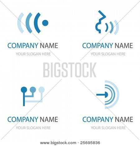 set of communication logos