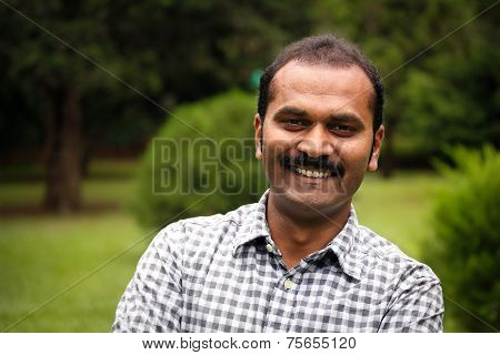 Happy, Smiling Indian Male Or Latin American Man.