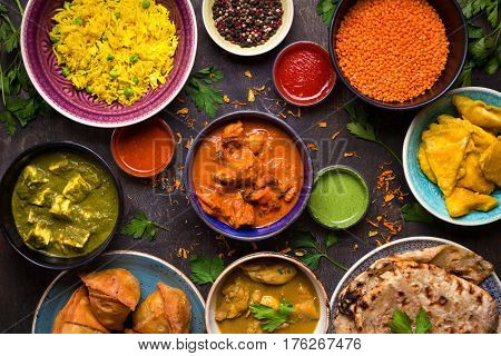 Assorted Indian Food