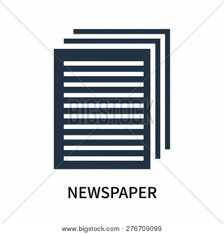 Newspaper Icon Isolated On White Background. Newspaper Icon Simple Sign. Newspaper Icon Trendy And M