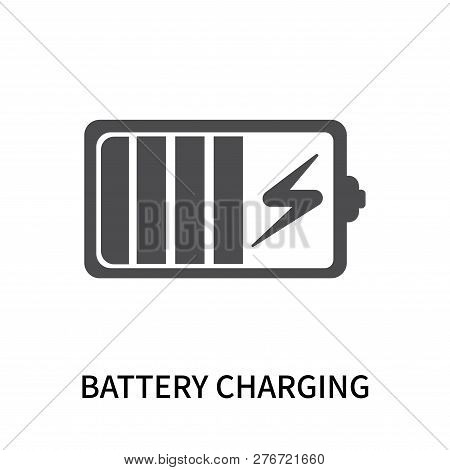 Battery Charging Icon Isolated On White Background. Battery Charging Icon Simple Sign. Battery Charg