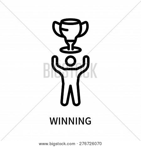 Winning Icon Isolated On White Background. Winning Icon Simple Sign. Winning Icon Trendy And Modern 