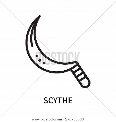 Scythe Icon Isolated On White Background. Scythe Icon Simple Sign. Scythe Icon Trendy And Modern Sym