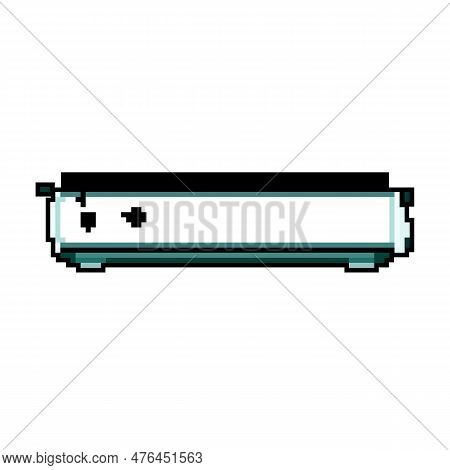 Hub Dsl Modem Game Pixel Art Retro Vector. Bit Lan Antenna, Connection Ethernet Hub Dsl Modem. Old V